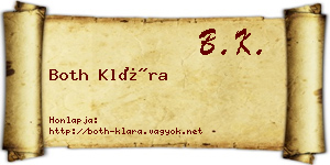 Both Klára névjegykártya